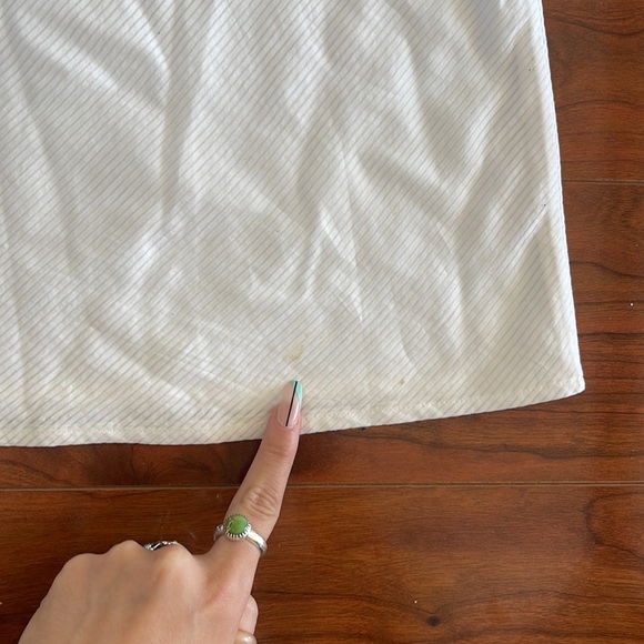 Diane von Fürstenberg White Spaghetti Strap V Neck Mini Summer Dress - Picture 6 of 7